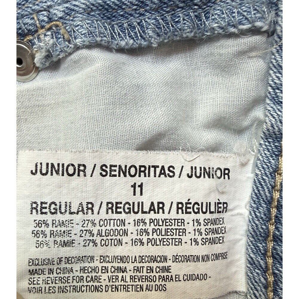 Vintage L.e.i Juniors Size 11 Blue Low-Rise Jean Denim Shorts Y2K Cutoffs Summer - Picture 3 of 9